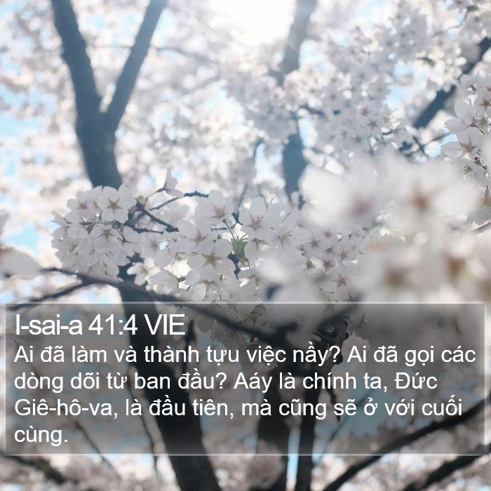 I-sai-a 41:4 VIE Bible Study