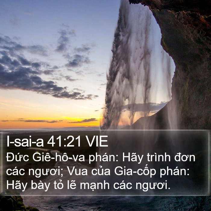 I-sai-a 41:21 VIE Bible Study