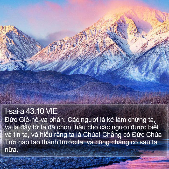 I-sai-a 43:10 VIE Bible Study