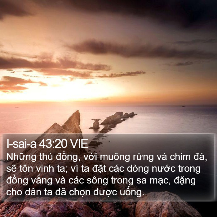 I-sai-a 43:20 VIE Bible Study