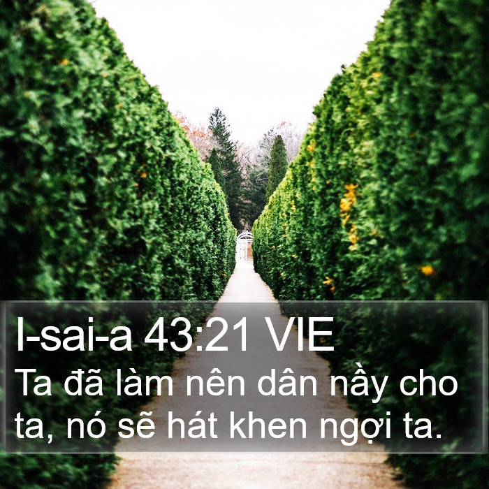 I-sai-a 43:21 VIE Bible Study