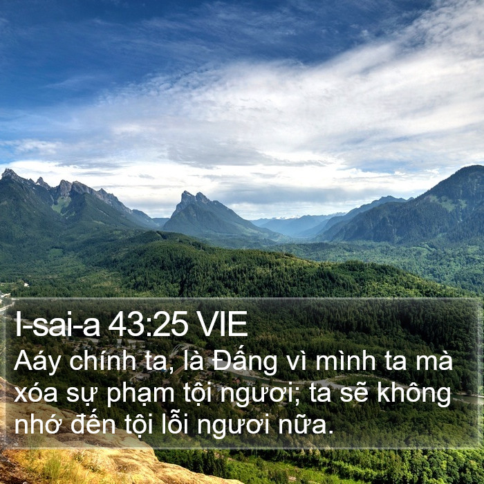 I-sai-a 43:25 VIE Bible Study