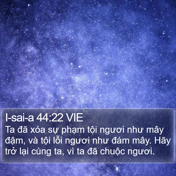 I-sai-a 44:22 VIE Bible Study