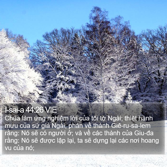 I-sai-a 44:26 VIE Bible Study