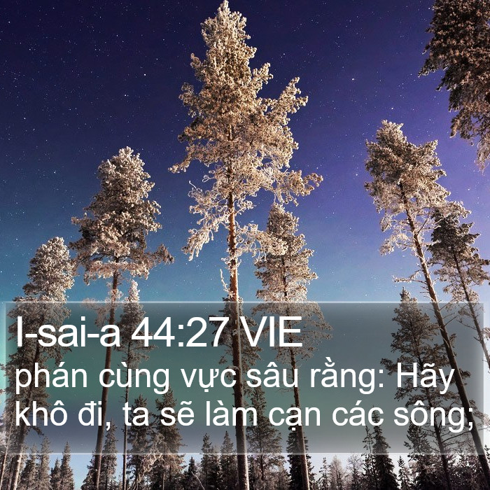 I-sai-a 44:27 VIE Bible Study