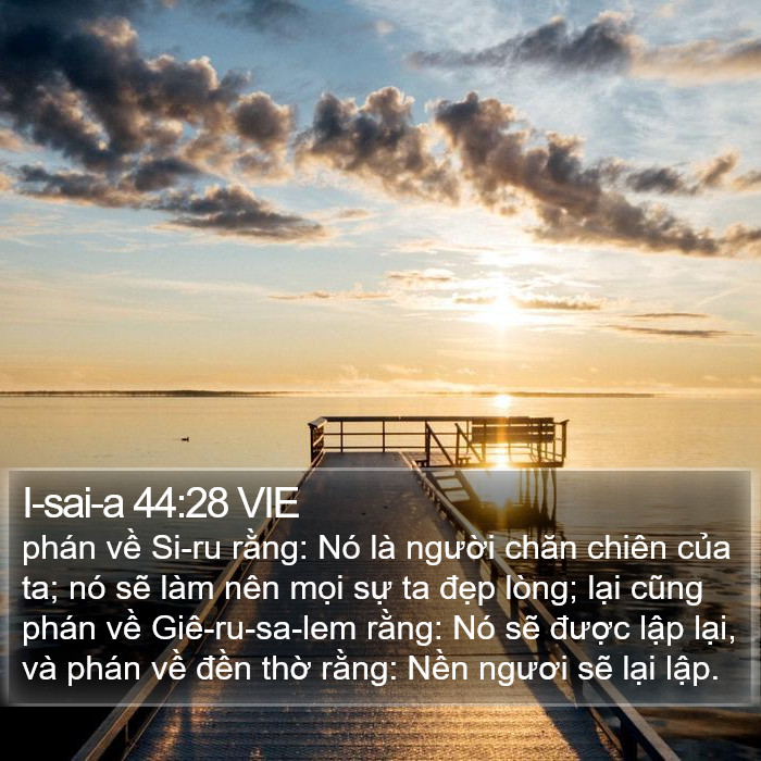 I-sai-a 44:28 VIE Bible Study