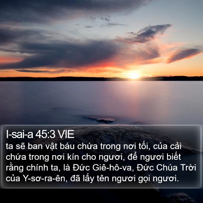 I-sai-a 45:3 VIE Bible Study