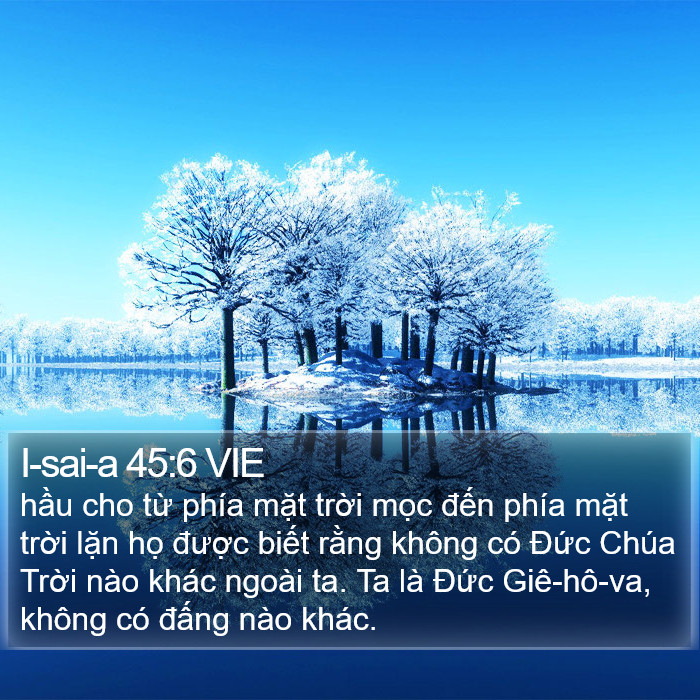 I-sai-a 45:6 VIE Bible Study