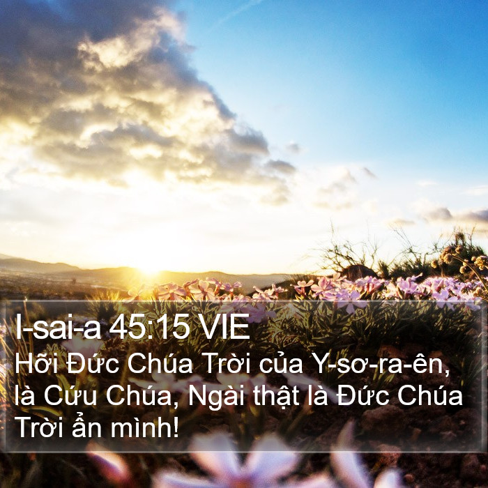 I-sai-a 45:15 VIE Bible Study