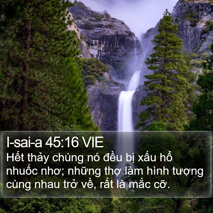 I-sai-a 45:16 VIE Bible Study