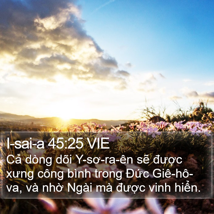 I-sai-a 45:25 VIE Bible Study