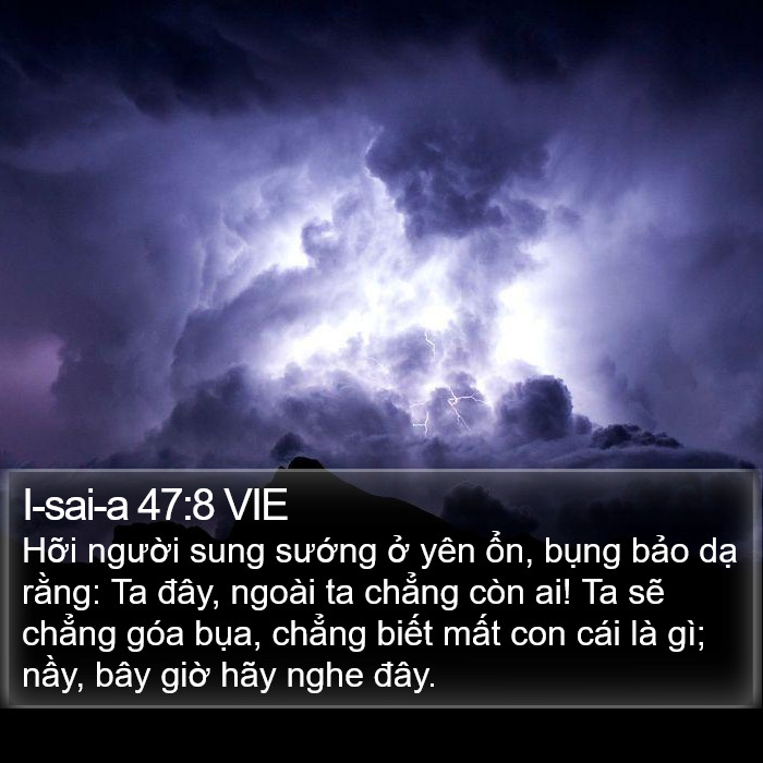 I-sai-a 47:8 VIE Bible Study