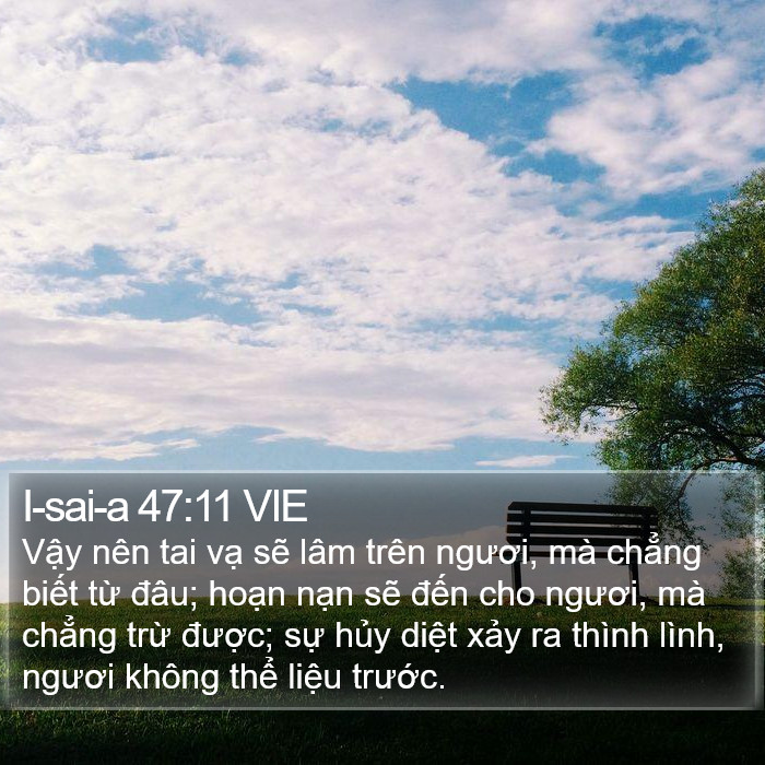 I-sai-a 47:11 VIE Bible Study