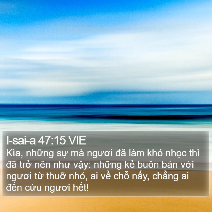 I-sai-a 47:15 VIE Bible Study