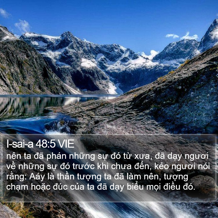 I-sai-a 48:5 VIE Bible Study
