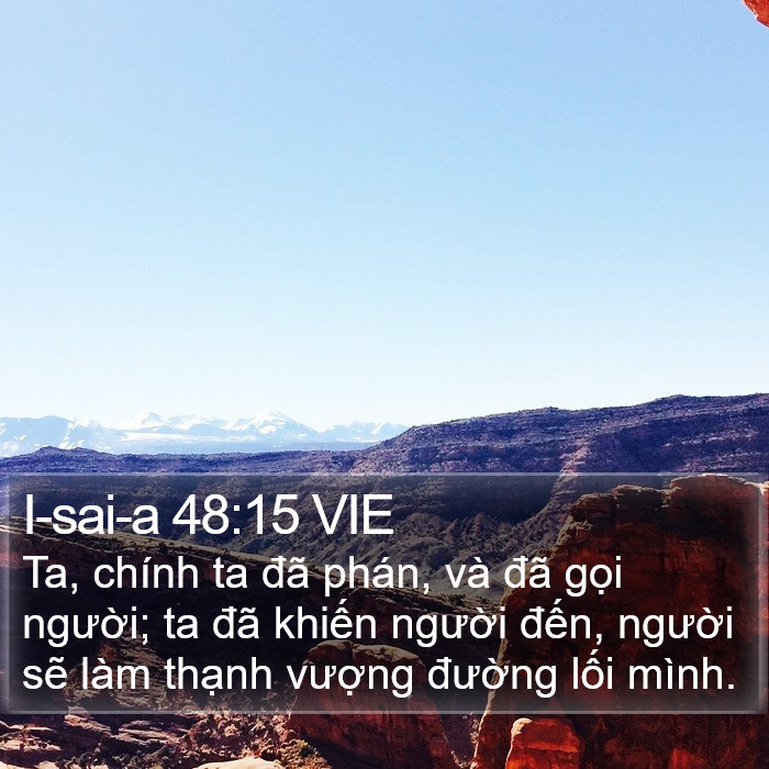I-sai-a 48:15 VIE Bible Study