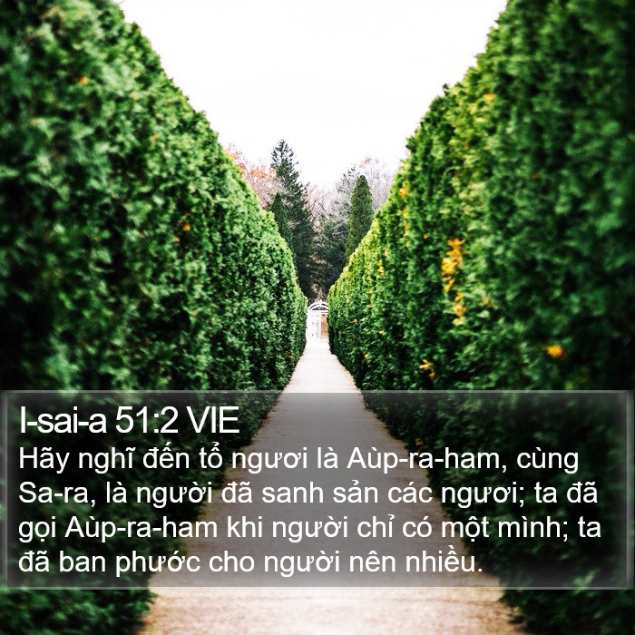 I-sai-a 51:2 VIE Bible Study