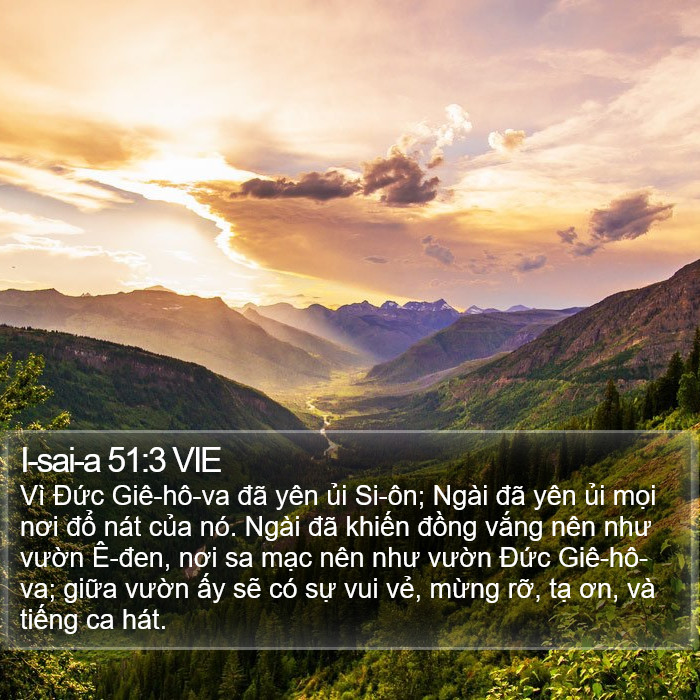 I-sai-a 51:3 VIE Bible Study