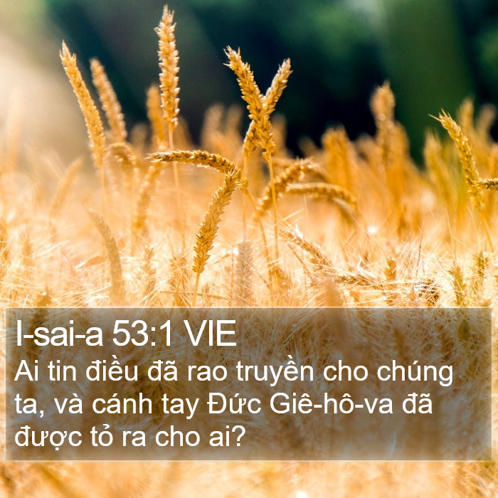 I-sai-a 53:1 VIE Bible Study