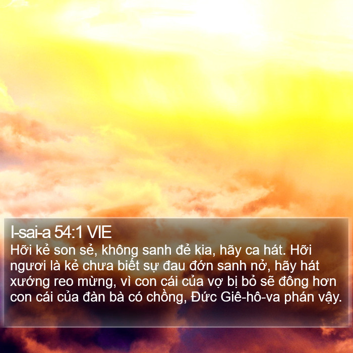 I-sai-a 54:1 VIE Bible Study