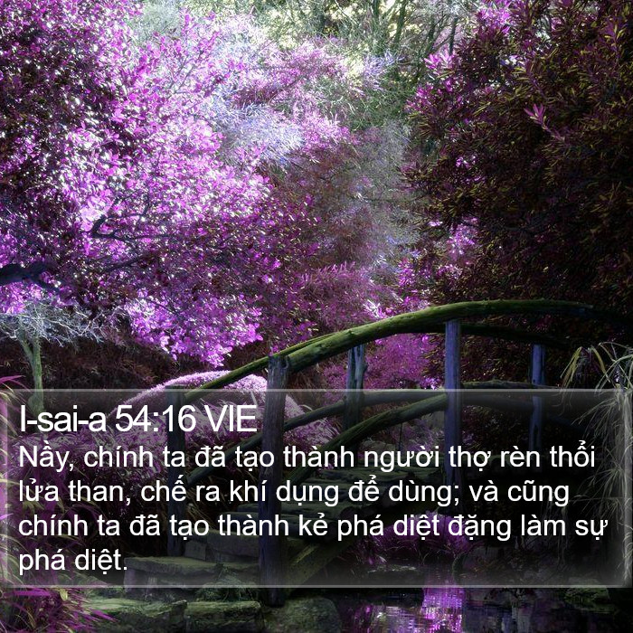 I-sai-a 54:16 VIE Bible Study