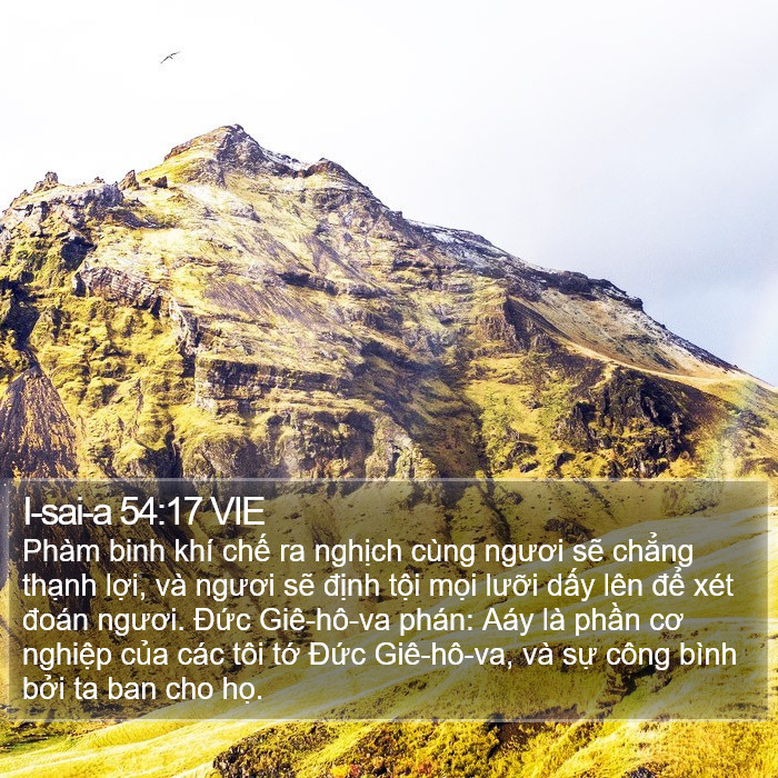 I-sai-a 54:17 VIE Bible Study