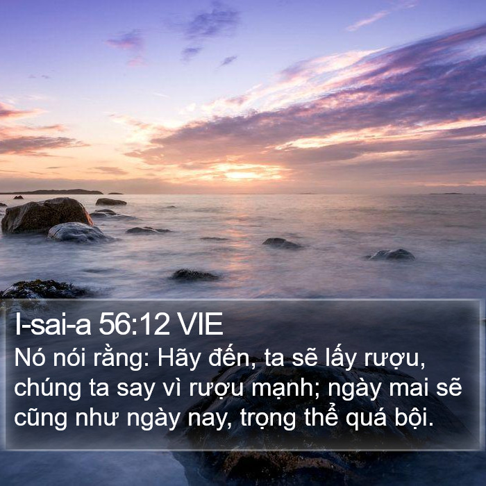 I-sai-a 56:12 VIE Bible Study