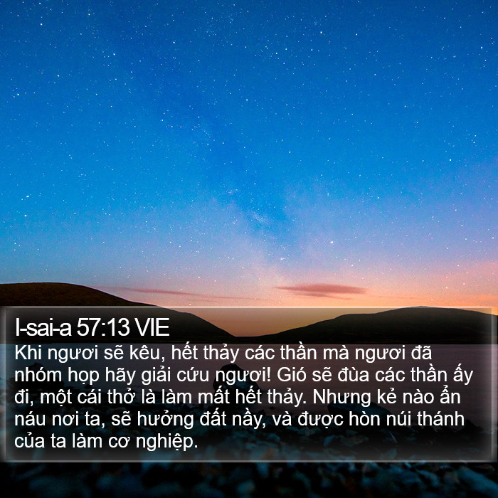 I-sai-a 57:13 VIE Bible Study