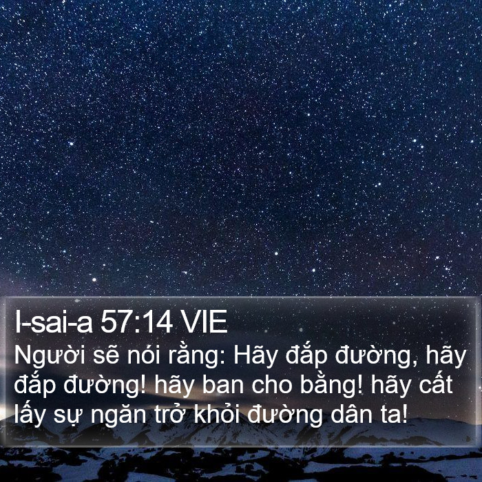 I-sai-a 57:14 VIE Bible Study