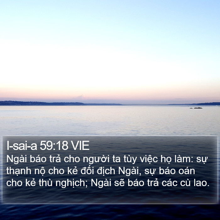 I-sai-a 59:18 VIE Bible Study