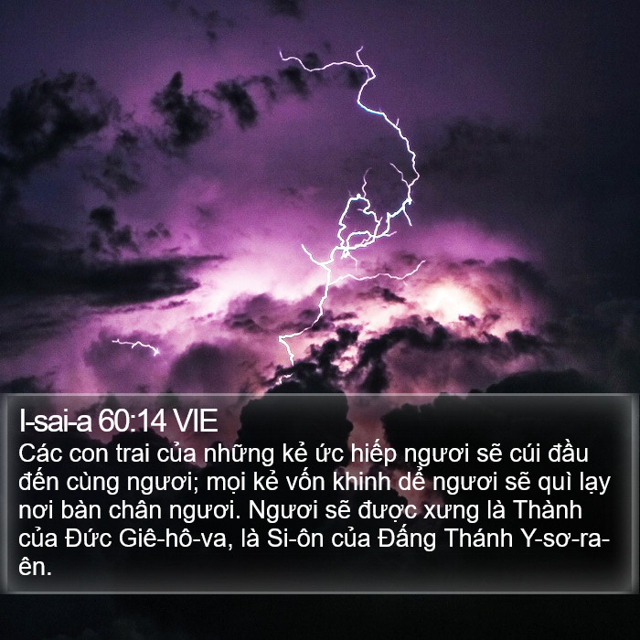 I-sai-a 60:14 VIE Bible Study