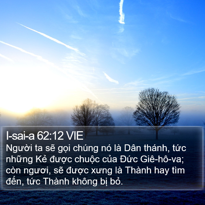 I-sai-a 62:12 VIE Bible Study