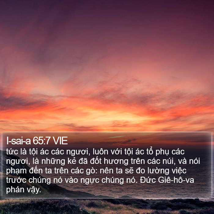 I-sai-a 65:7 VIE Bible Study