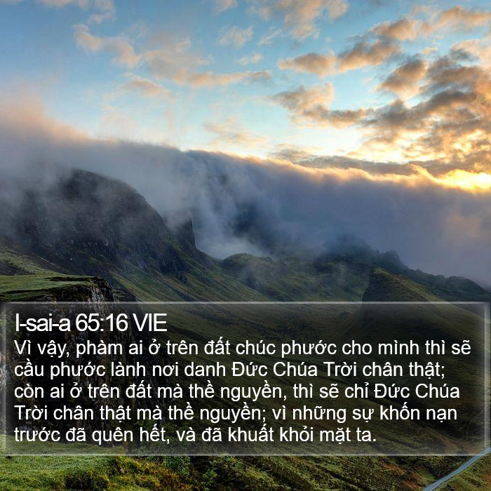 I-sai-a 65:16 VIE Bible Study