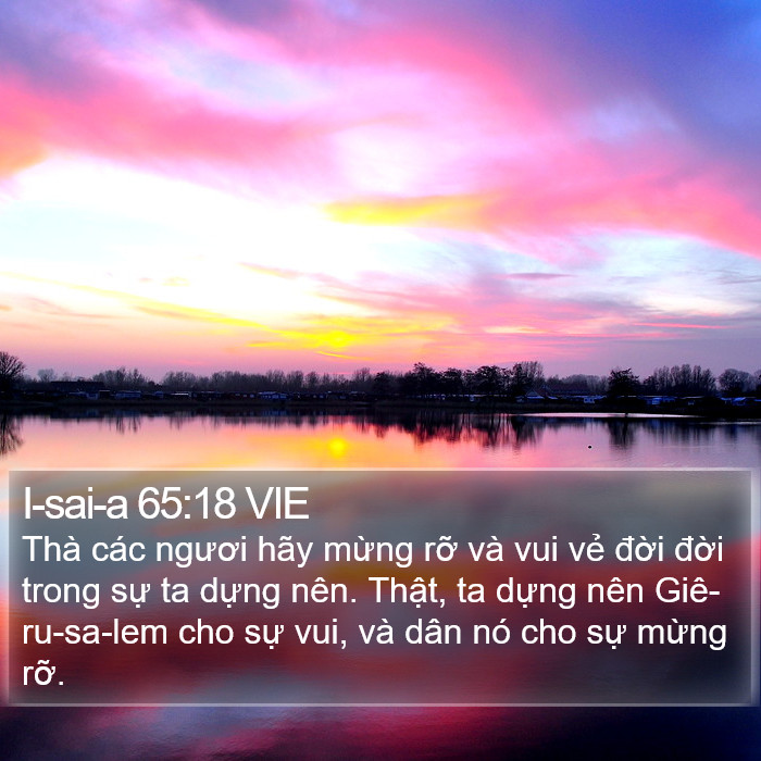 I-sai-a 65:18 VIE Bible Study