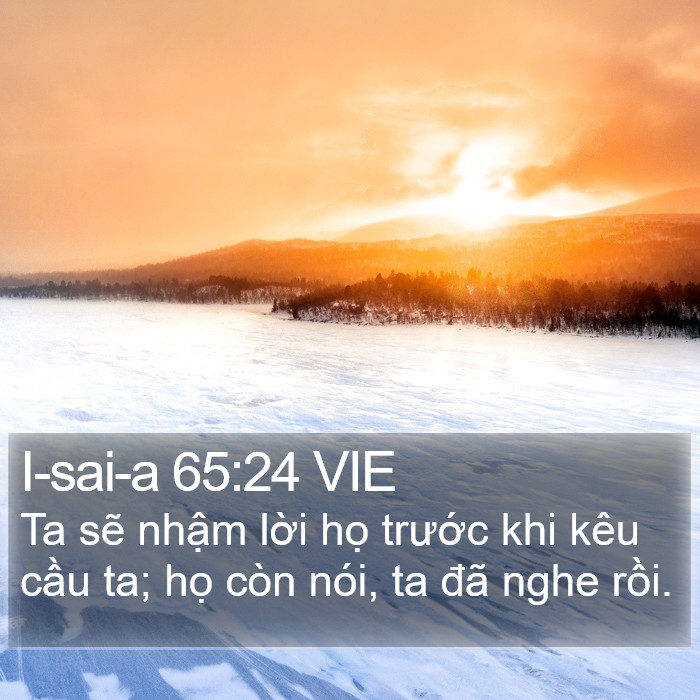 I-sai-a 65:24 VIE Bible Study