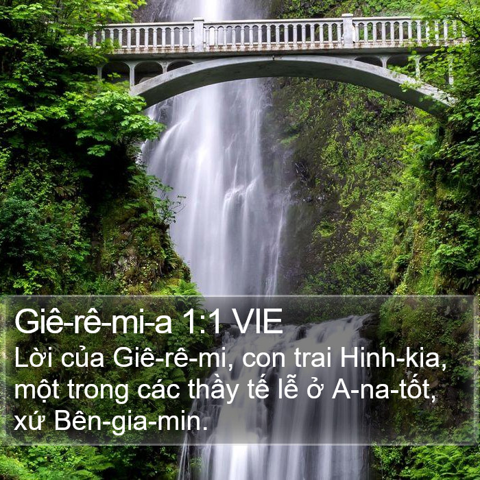 Giê-rê-mi-a 1:1 VIE Bible Study