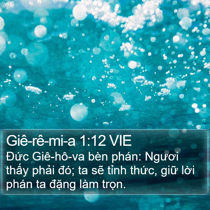 Giê-rê-mi-a 1:12 VIE Bible Study