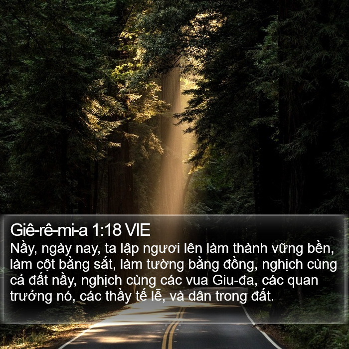 Giê-rê-mi-a 1:18 VIE Bible Study