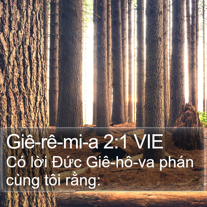 Giê-rê-mi-a 2:1 VIE Bible Study