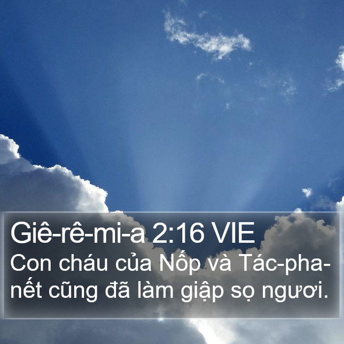 Giê-rê-mi-a 2:16 VIE Bible Study