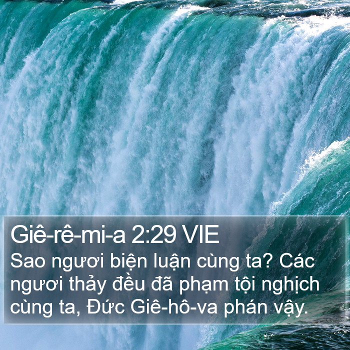 Giê-rê-mi-a 2:29 VIE Bible Study