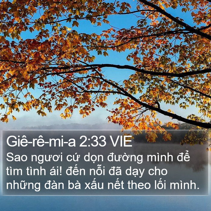 Giê-rê-mi-a 2:33 VIE Bible Study