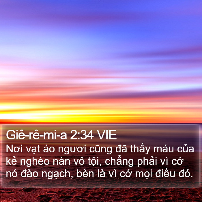Giê-rê-mi-a 2:34 VIE Bible Study