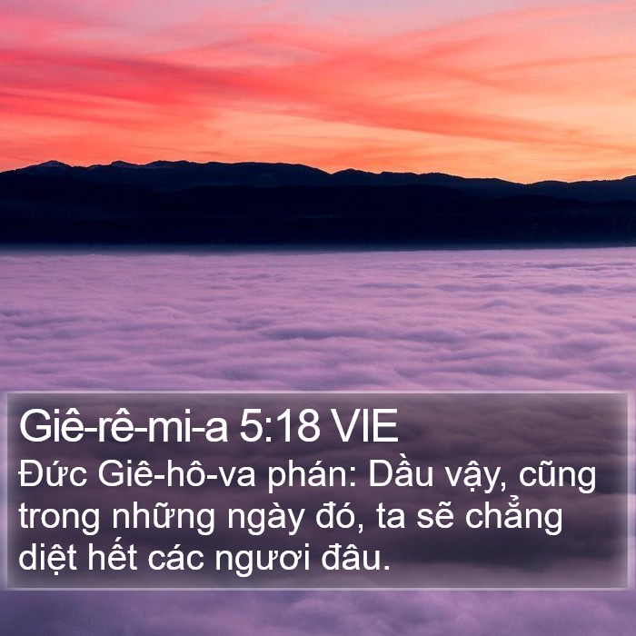 Giê-rê-mi-a 5:18 VIE Bible Study