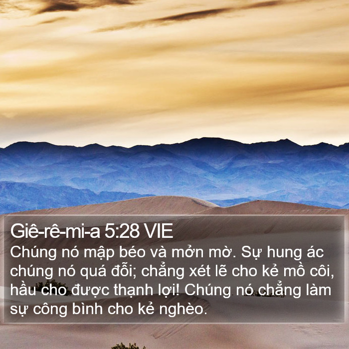 Giê-rê-mi-a 5:28 VIE Bible Study