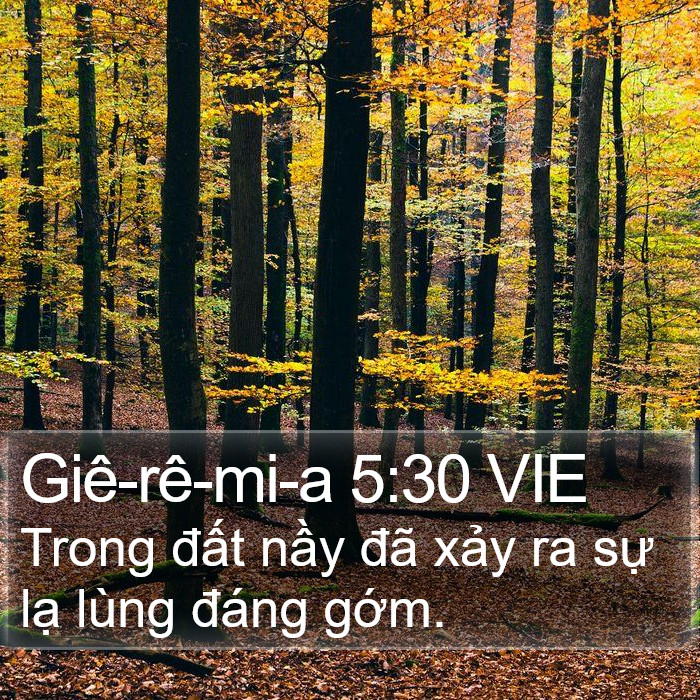 Giê-rê-mi-a 5:30 VIE Bible Study