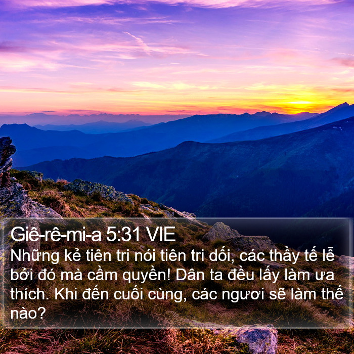 Giê-rê-mi-a 5:31 VIE Bible Study