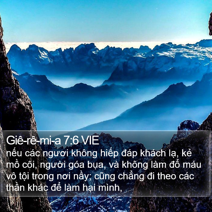 Giê-rê-mi-a 7:6 VIE Bible Study
