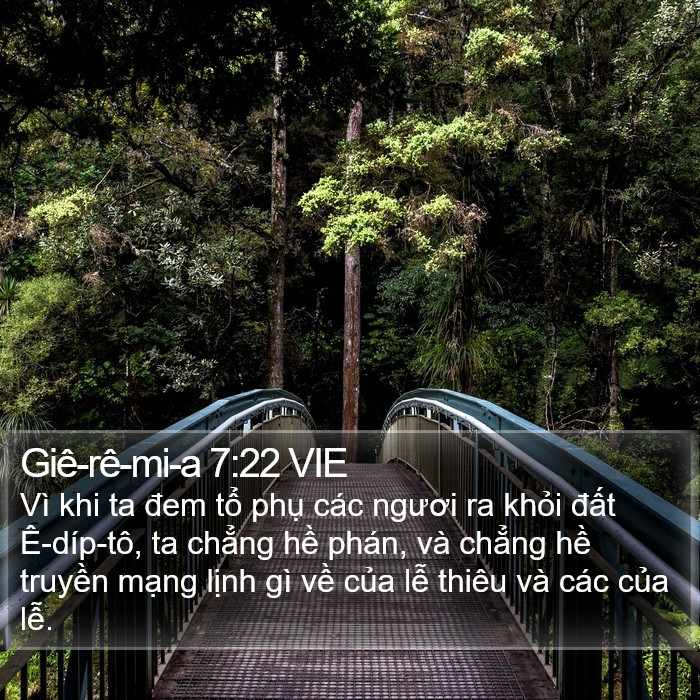 Giê-rê-mi-a 7:22 VIE Bible Study